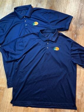 Bass Pro Shops Sport Polo Shirt Bundle Lot of 2 Navy Blue Employee NWOT